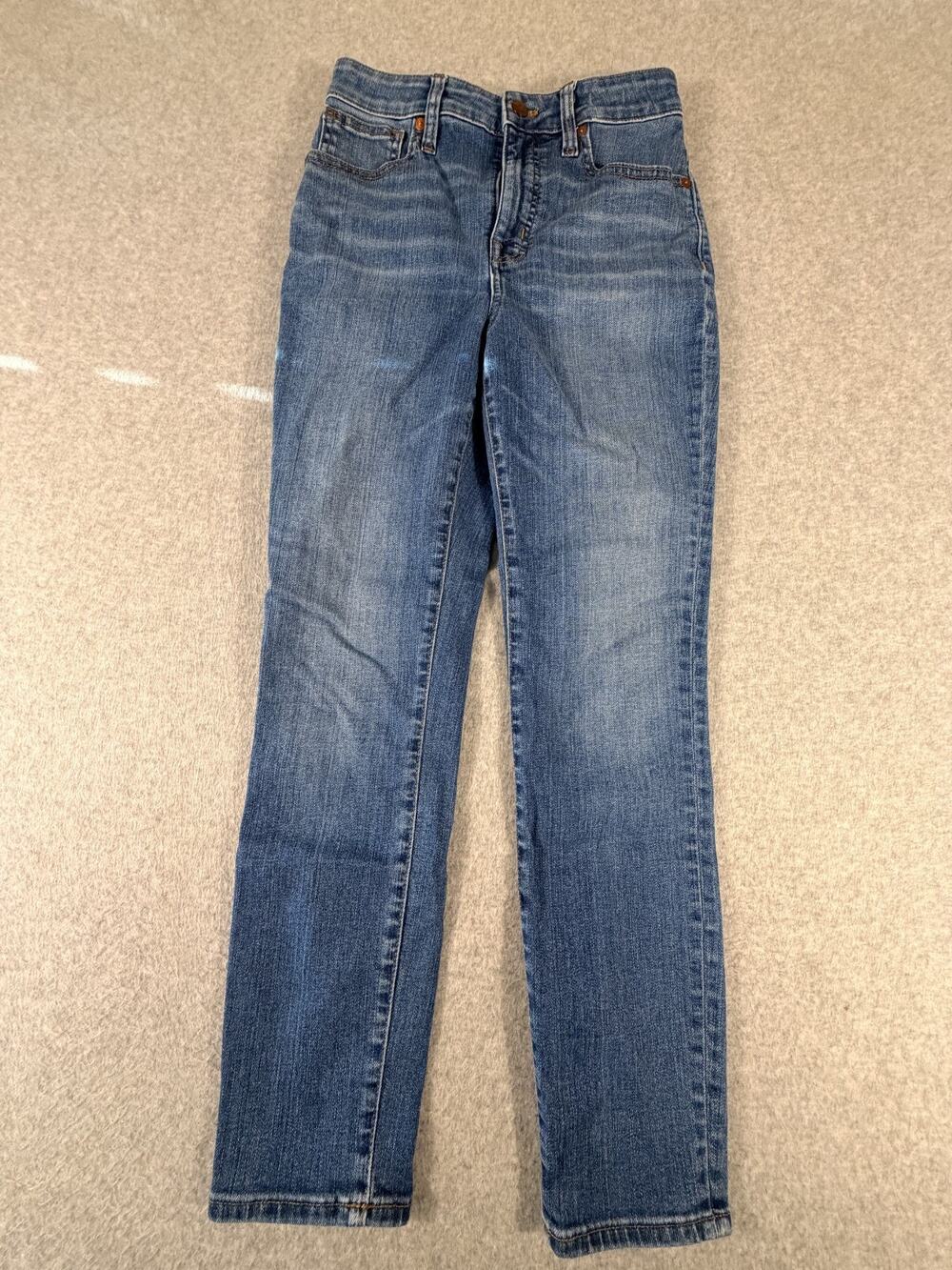 Madewell Curvy High Rise Skinny Crop Jeans 26 Med Wash Stretch Denim, Fair Trade